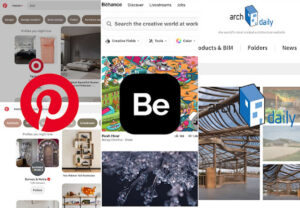 รีวิวแพลตฟอร์มหาแรงบันดาลใจเรียนออกแบบ สถาปัตย์ Behance, Pinterest, ArchDaily