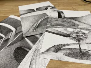 ภาพวาดลายเส้นสถาปัตยกรรม สถาปนิก ติวสถาปัตย์