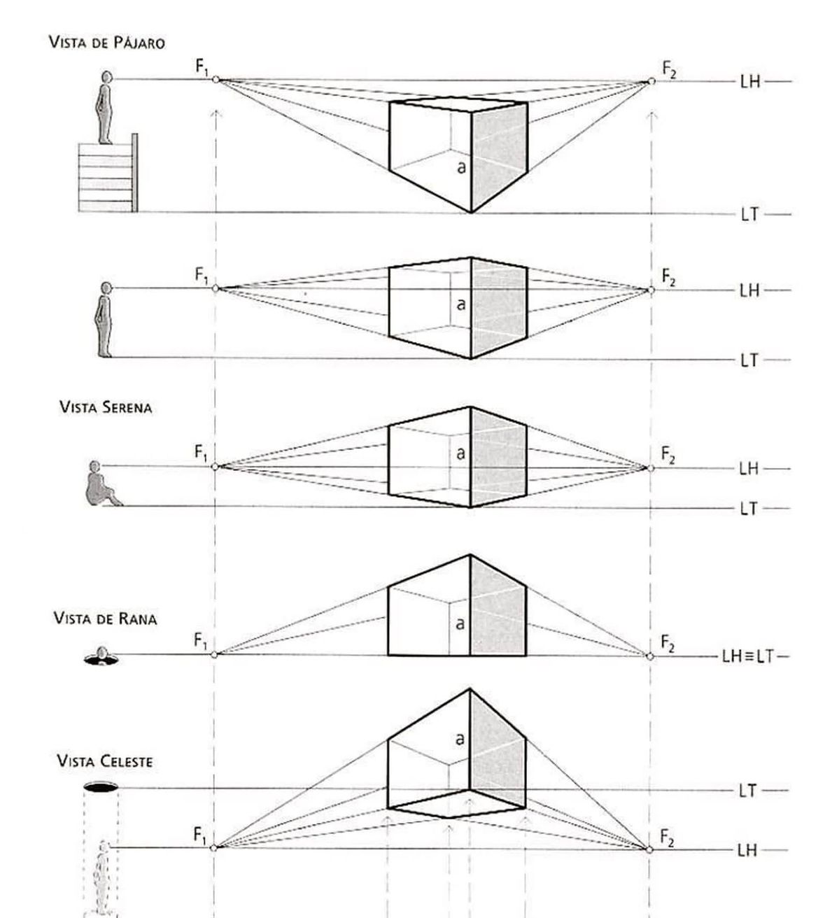 หน้าที่ของเส้น HL (Horizontal Line) ระดับสายตาในภาพ Perspective