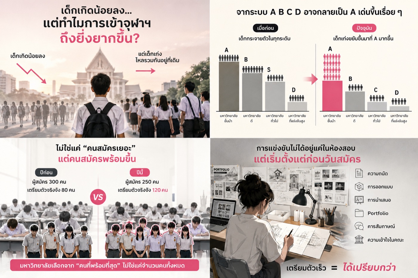 เด็กเกิดน้อยลง แต่ทำไมการเข้าจุฬาฯ ยิ่งยากขึ้น